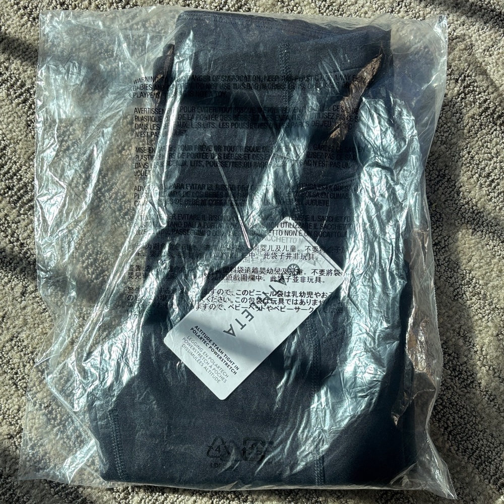 Athleta Altitude Stash Tight in Polartec Power Stretch Black Winter Leggings XXS - Picture 2 of 4